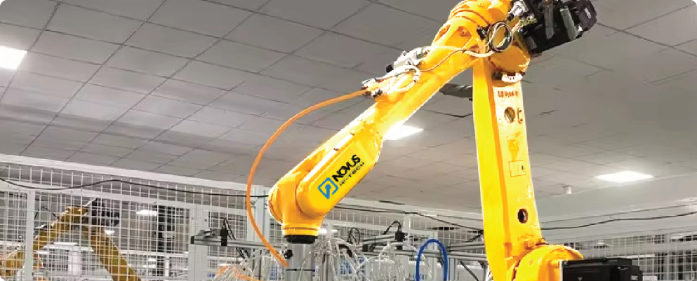 Solar PV manufacturing frame showing automated production workflow